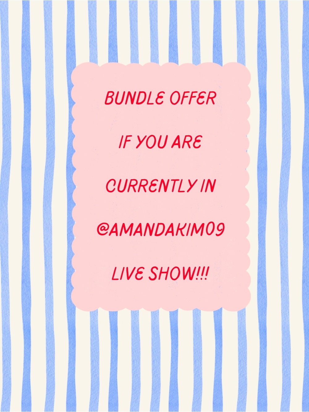 Going live @amandakim09. Find me there!